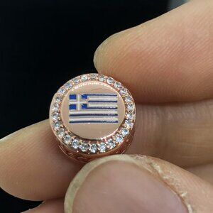 ✨🔥Pandora Greece Flag Charm Bead Charm Travel Charm